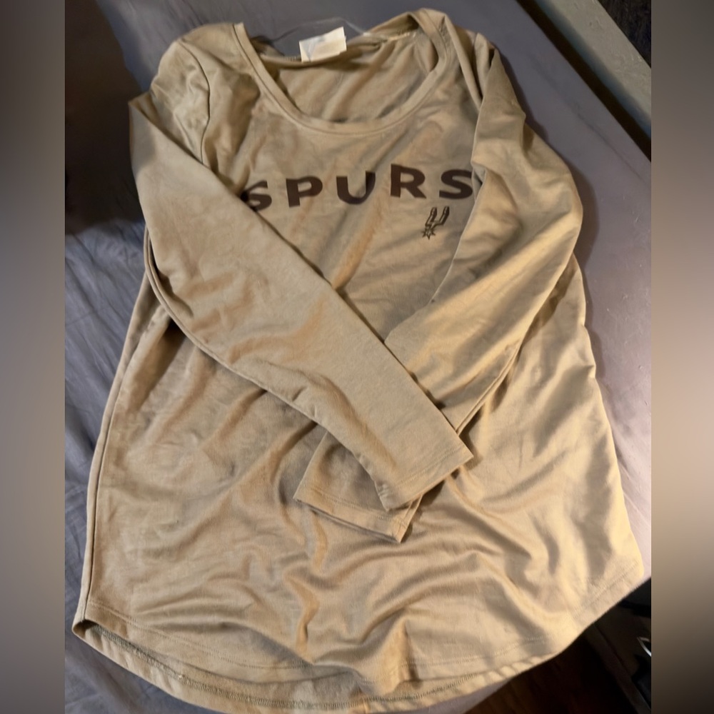 NBA Spurs Tan Long Sleeve Tee